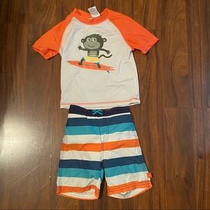 Lassig swim trunks 24m + Carters 2t rash guard